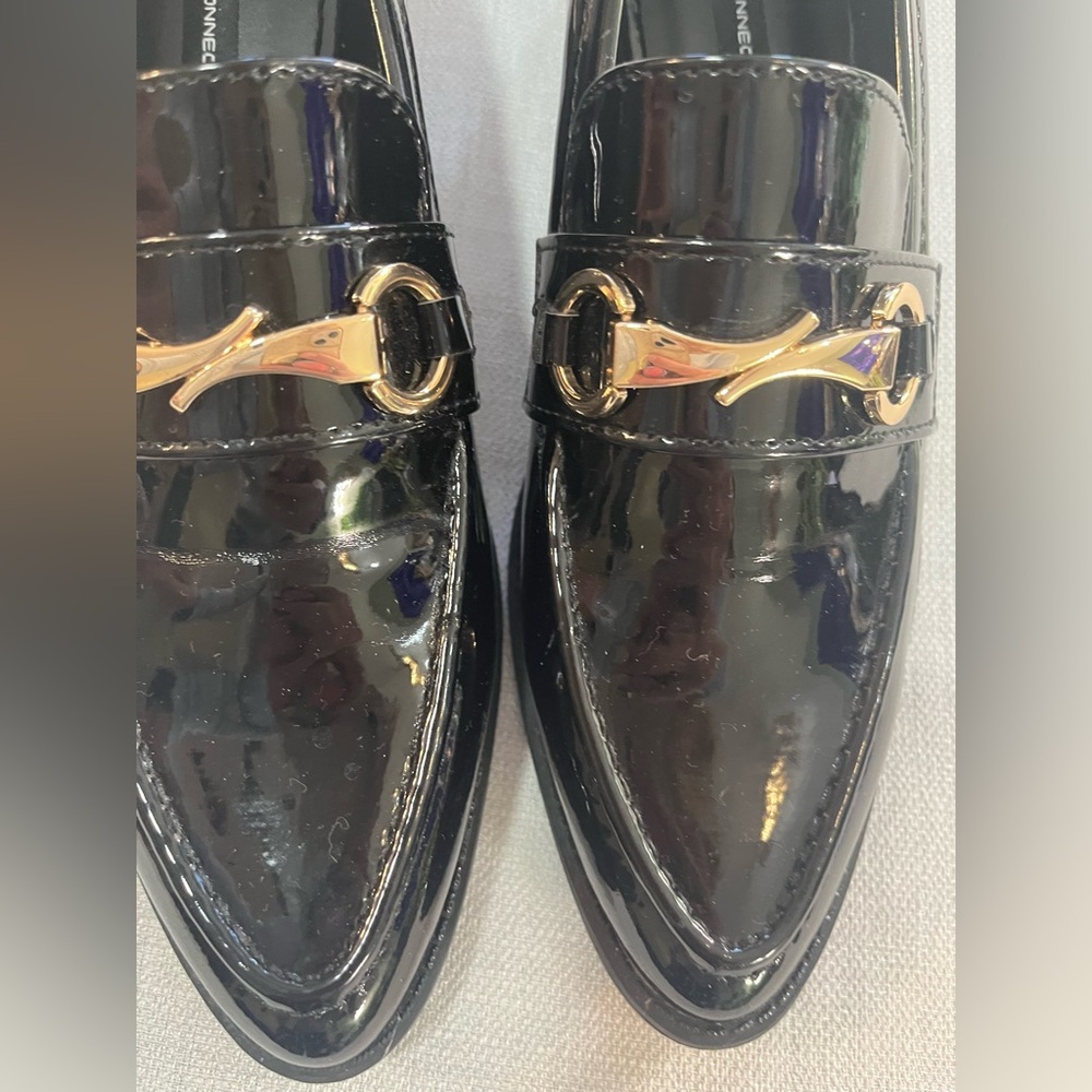 French Connection Taylor  VeganLeather Pointed Toe Loafers Shoes Preppy 6.5 - Picture 4 of 10
